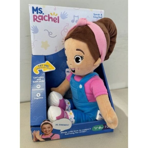 New Ms. Rachel Speak and Sing Doll Interactive Sensory 16-Inch Plush Doll - Picture 2 of 7